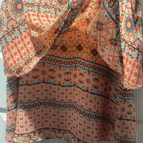 Torrid Mosaic Print Layered Criss Cross Back Cami Boho Print Layered size 2X - Picture 7 of 10